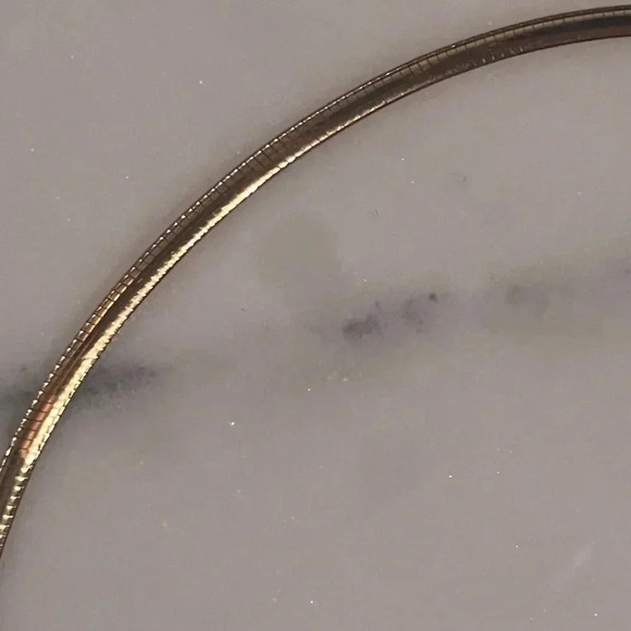 925 Sterling silver rhodium plated omega 16" .  14.07 g of silver! - Picture 15 of 16